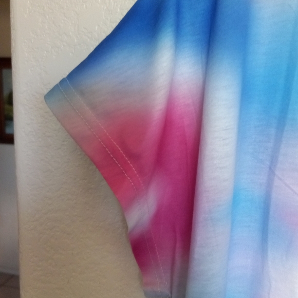 Miss look tie dye dress polyester maxi dress 50 in from back to bottomS/M - Picture 5 of 5